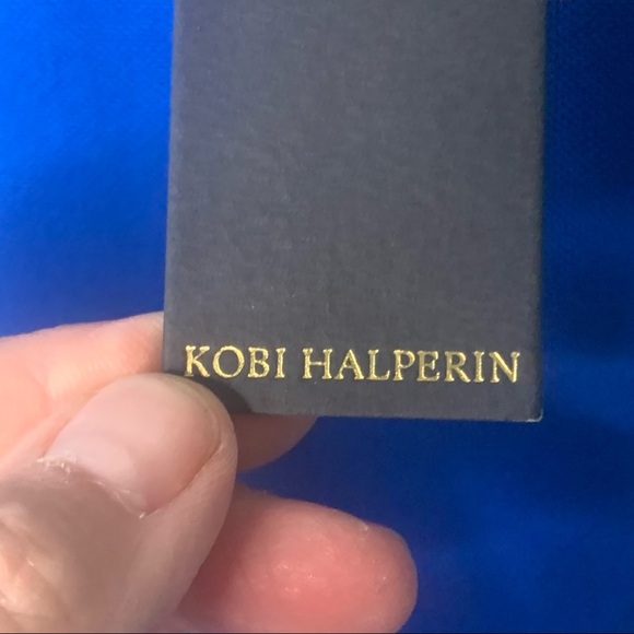 NWT KOBI HALPERIN Prima Cross Front Halter Dress Ponte Knit Azure Blue Size M - Picture 6 of 15